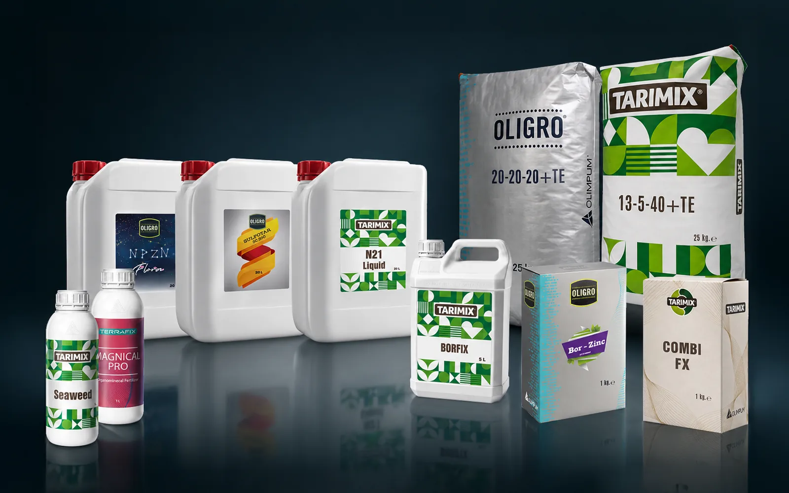 Olimpum product range across four brands