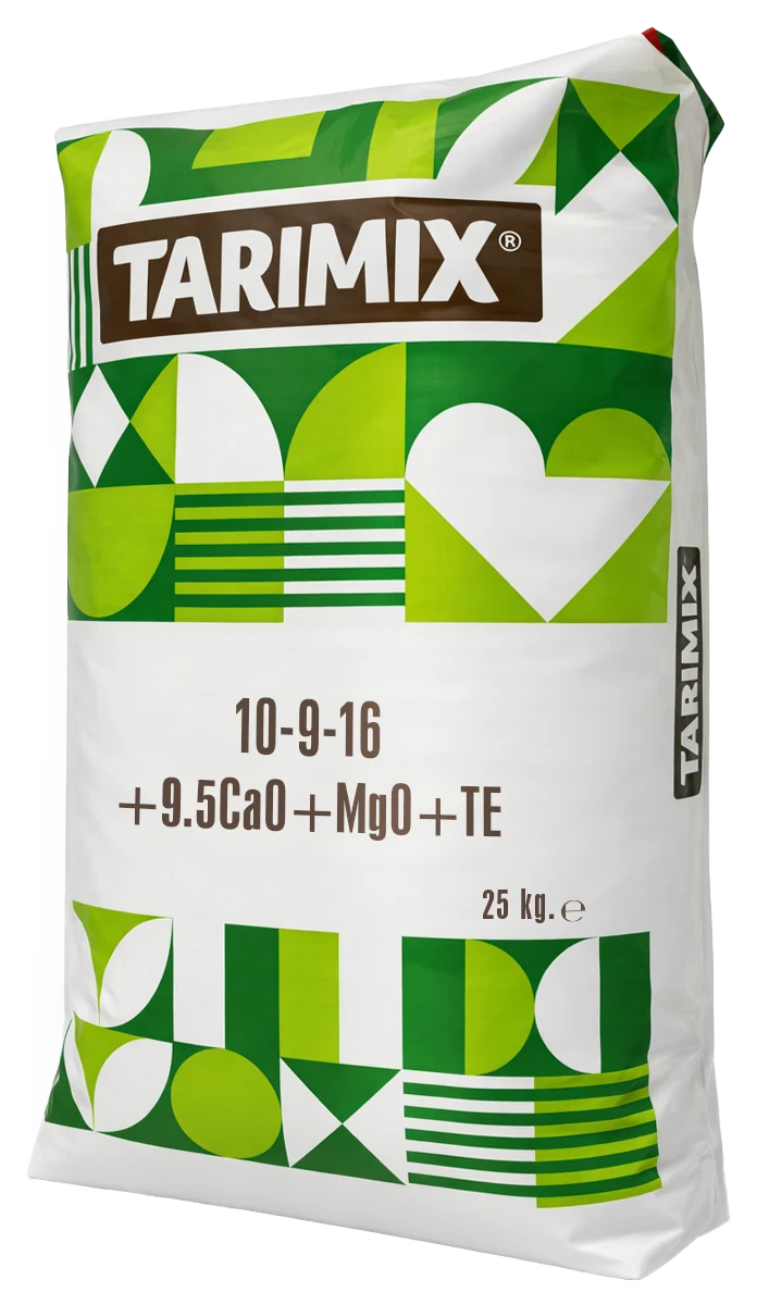 Tarimix 10-9-16 +9.5CaO +MgO +TE 25 kg bag