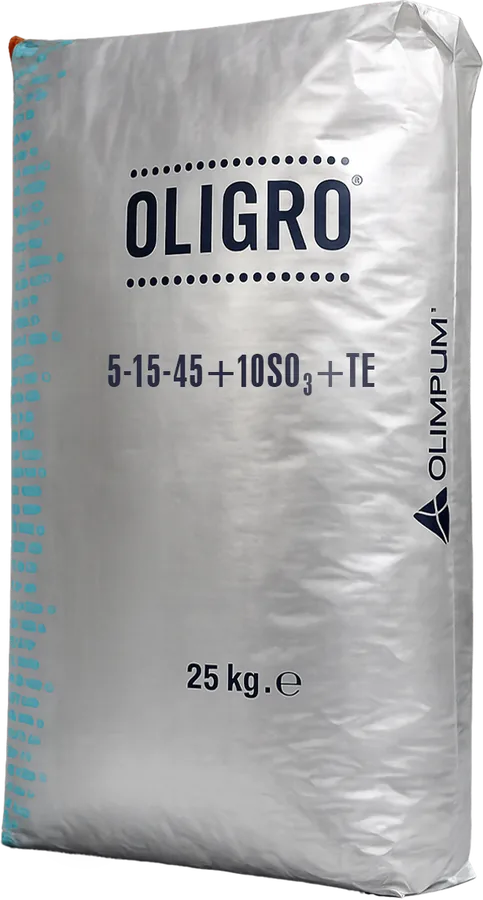 Oligro 5-15-45 +10SO3 +TE 25 kg bag